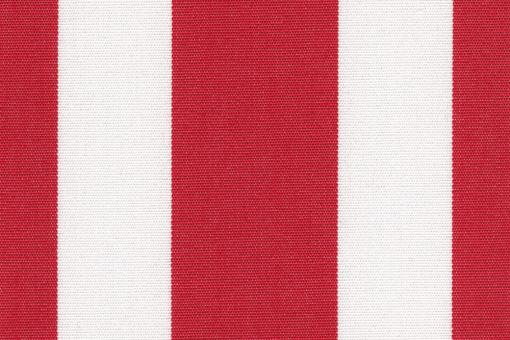 Liegestuhl-Stoff Streifen - gesäumt - 60 cm breit Rot/Weiß