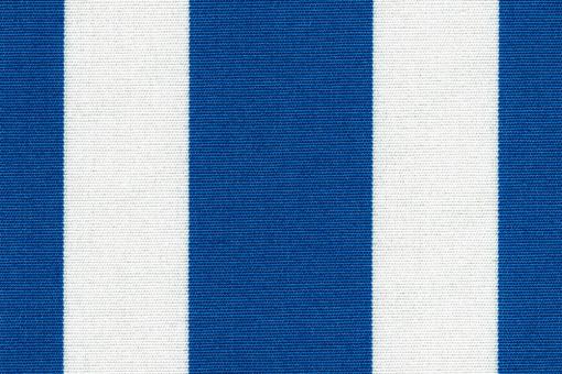 Liegestuhl-Stoff Streifen - gesäumt - 45 cm breit Blau/Weiß
