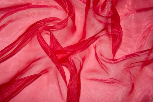 Organza Stoff Himbeer