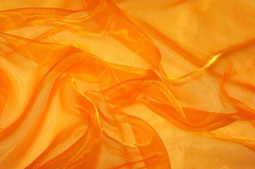 Organza Stoff - Halloween - Orange 