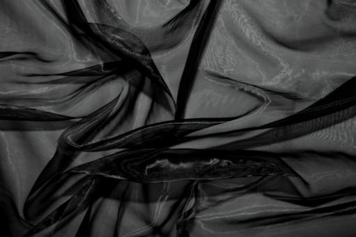 Organza Stoff Schwarz