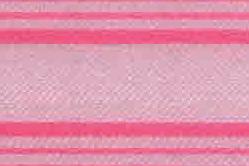 Organzaband Streifen mit Draht 25 mm - 20 m-Rolle Pink