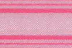 Organzaband Streifen mit Draht 25 mm - 20 m-Rolle Pink