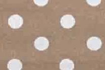 Stoffband Punkte 40 mm - 20 m-Rolle Braun