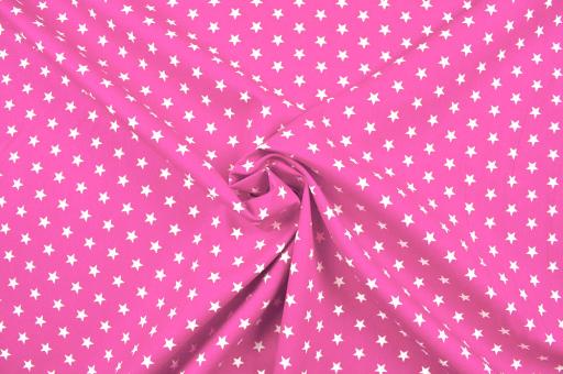 Patchwork-Stoff Classic - Kleine Sterne - Pink/Weiß 