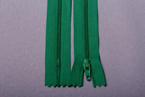 Kunststoff-Reißverschluss - nicht teilbar - 18 cm Grün