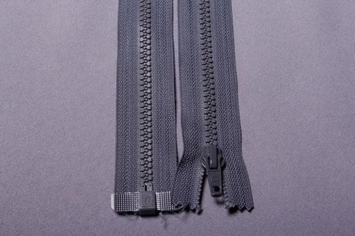 Kunststoff-Reißverschluss teilbar - 35 cm Grau