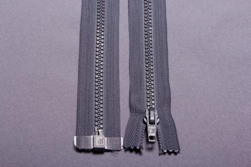 Kunststoff-Reißverschluss - teilbar - 30 cm Grau