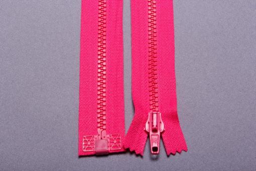 Kunststoff-Reißverschluss teilbar - 80 cm Pink