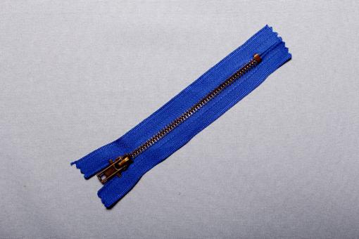 Metall-Reißverschluss - nicht teilbar - 10 cm - brüniert Royal