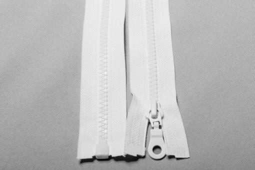 Kunststoff-Reißverschluss teilbar - 35 cm Weiß