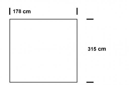Fertig-Gardine linke Seite - Allround-Stoff - a: 178 x b: 315 cm - Silber 