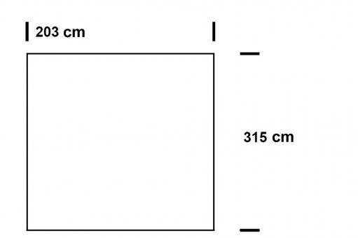 Fertig-Gardine rechte Seite - Allround-Stoff - a: 203 x b: 315 cm - Silber 