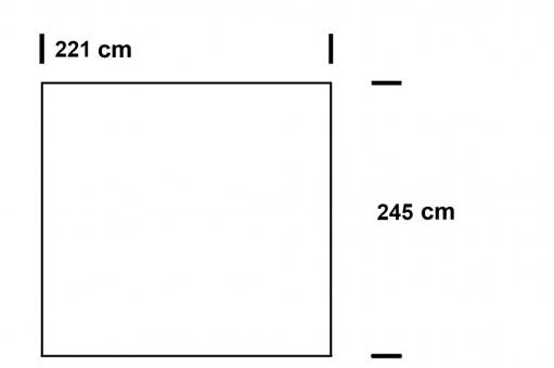 Fertig-Gardine rechte Seite - Allround-Stoff - a: 221 x b: 245 cm - Weiß 