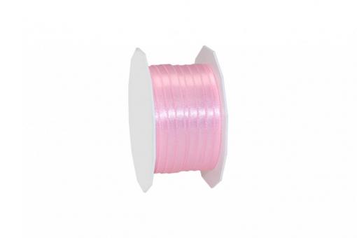 Satinband - 10 mm breit - 25-m-Rolle Rosa