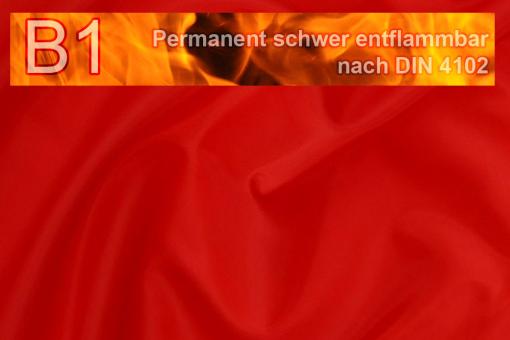 Dekorations-Taft - permanent schwer entflammbar B1 Rot