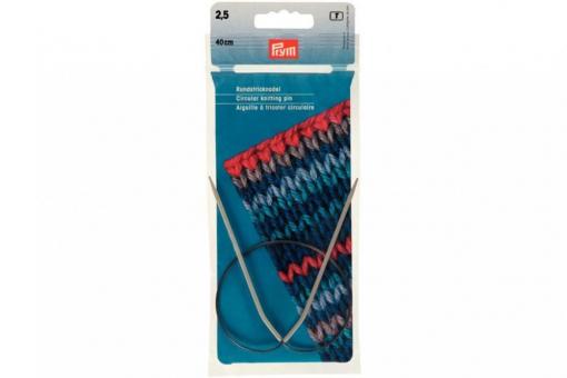 Rundstricknadeln Prym 40 cm - 2,5 mm Grau ALU 