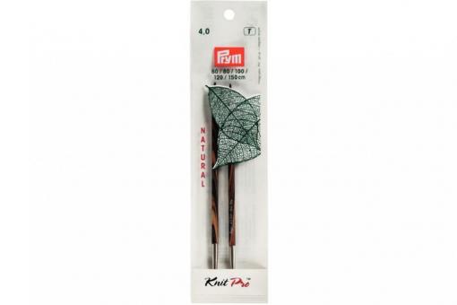 Rundstricknadelspitzen Prym 12,8 cm - 4,0 mm Farbig lang Natural 