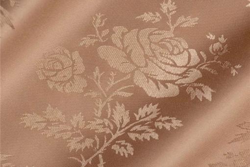 Jacquard-Satin - Roses Beige