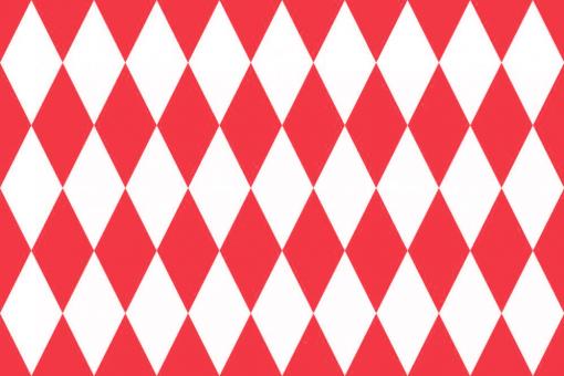 Satin Raute - Weiß/Rot 