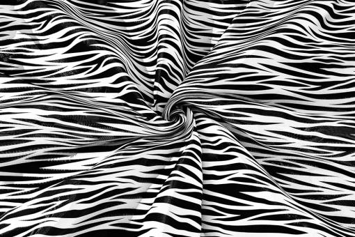 Satin-Stoff - Zebra Realistisch