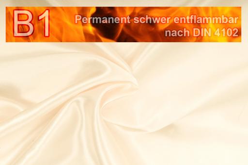 Satin permanent schwer entflammbar B1 Champagner