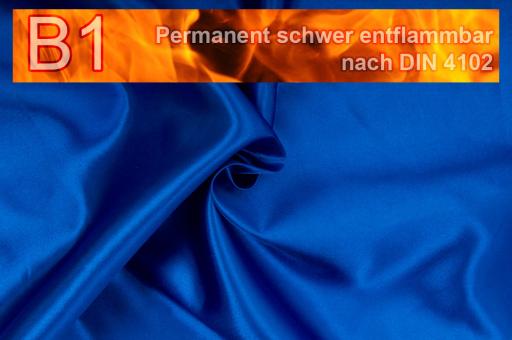 Satin permanent schwer entflammbar B1 Royal