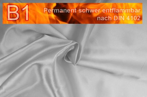 Satin permanent schwer entflammbar B1 Silber