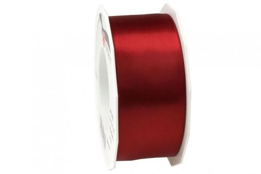 Satinband - 40 mm breit - 25-m-Rolle Bordeaux