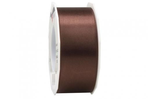 Satinband - 40 mm breit - 25-m-Rolle Espresso