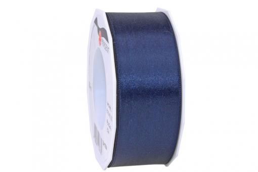 Satinband - 40 mm breit - 25-m-Rolle Nachtblau