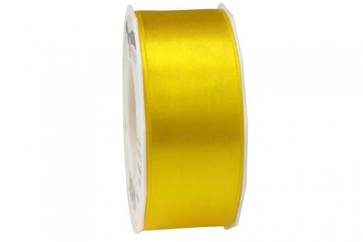 Satinband - 40 mm breit - 25-m-Rolle Sonnengelb