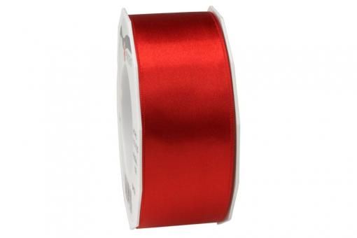 Satinband - 40 mm breit - 25-m-Rolle Rot