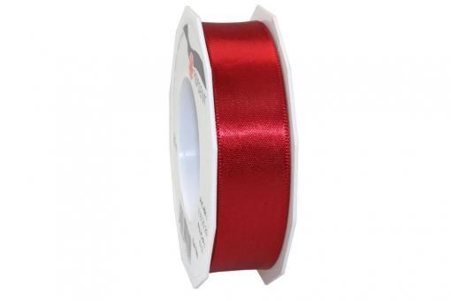 Satinband - 25 mm breit - 25-m-Rolle Bordeaux