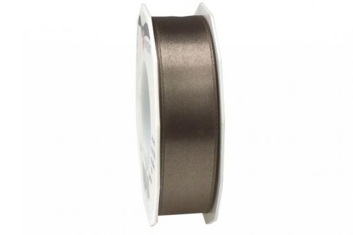 Satinband - 25 mm breit - 25-m-Rolle Taupe