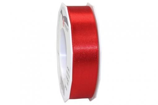 Satinband - 25 mm breit - 25-m-Rolle Rot