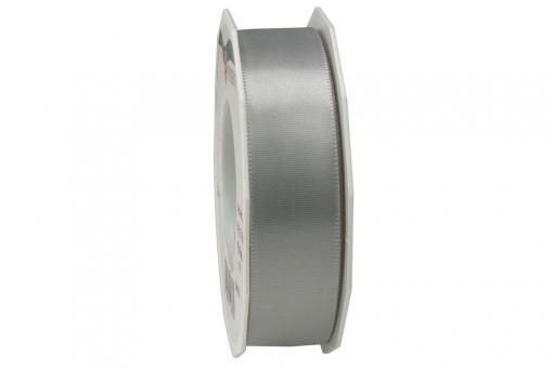 Satinband - 25 mm breit - 25-m-Rolle Silber