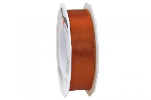 Satinband - 25 mm breit - 25-m-Rolle Braun