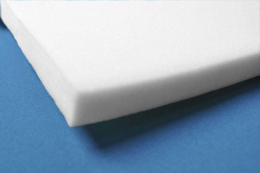Schaumstoff-Bankauflage leicht - 3 cm dick - 200 x 40 cm - Weiß 