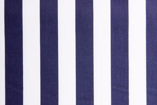 Segeltuch - Streifen Nachtblau-Weiß