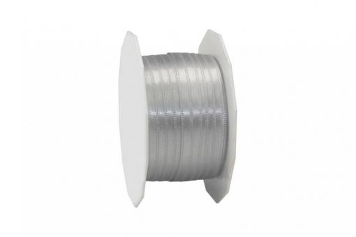 Satinband - 10 mm breit - 25-m-Rolle Silber