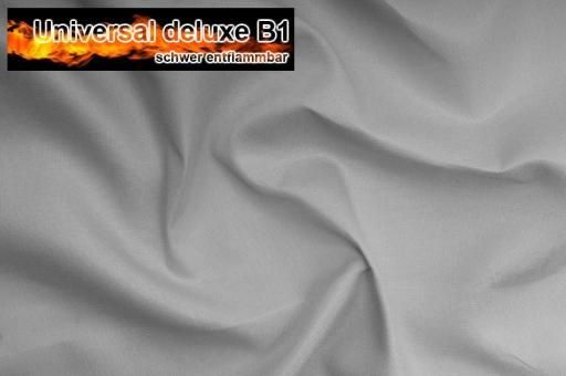 Universal Stoff deluxe B1 - schwer entflammbar - Silber - 1,0 Meter Silber