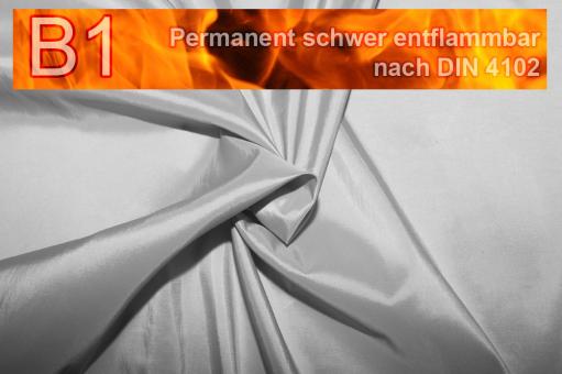 Dekorations-Taft - permanent schwer entflammbar B1 - Silber - 2,0 Meter Silber