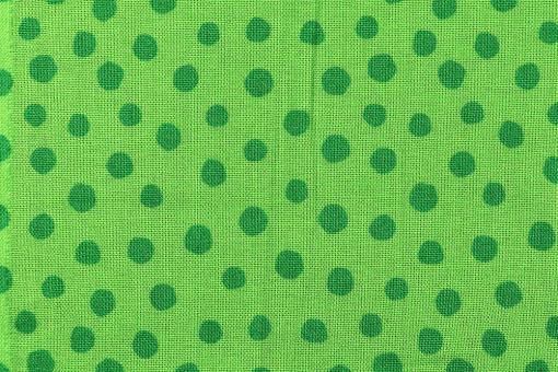 Baumwollstoff - Green Dots - BIO 