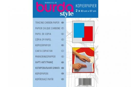 Kopierpapier - Packung - 2 Blatt à 83 x 57 cm - Blau/Rot 