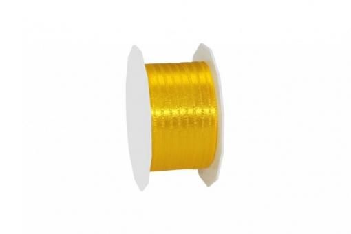 Satinband - 10 mm breit - 25-m-Rolle Sonnengelb