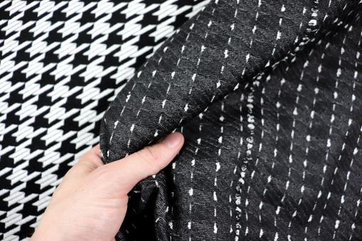 Premium Strickstoff mit Hahnentritt 