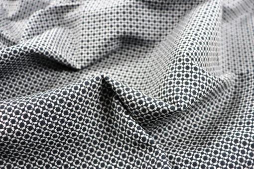 Jacquard aus Baumwoll-Mix mit kleinen Kreisen 