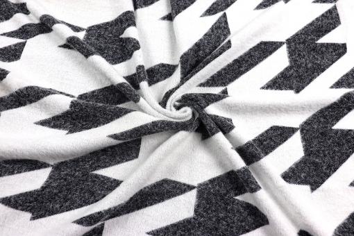 Strickstoff im Mohair Style mit Hahnentritt 