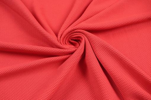 Stretchiger Piqué-Stoff in Rot 